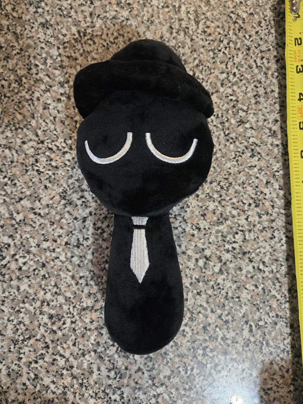 Mr. Black Sprunki Plush with Hat and Tie - Phase 1 - Picture 3 of 6